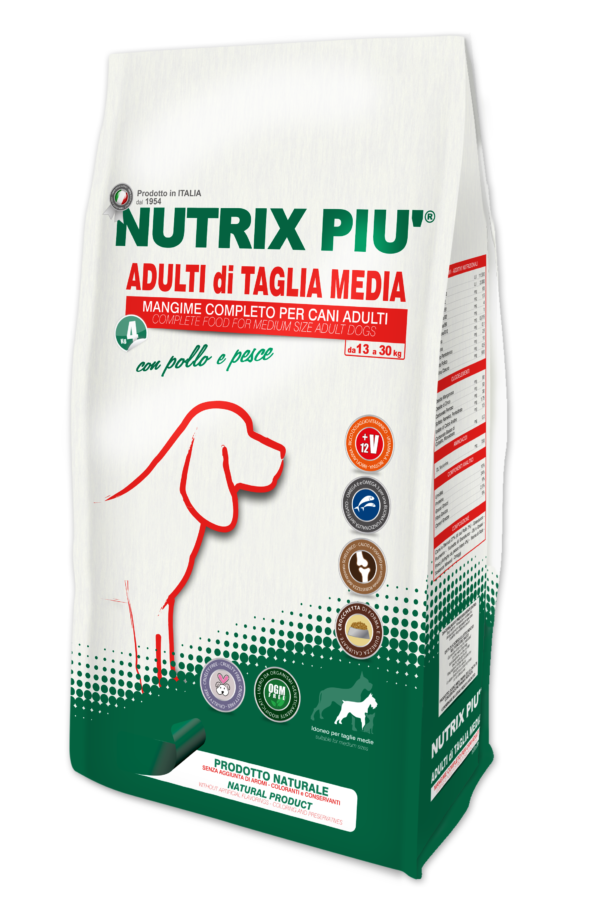 Crocchette Nutrix Più Taglia Media 4 kg per Cani